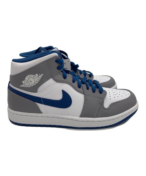 NIKE（ナイキ）NIKE (ナイキ) AIR JORDAN1 MID ホワイト×ブルー サイズ:26cm 未使用品の古着・服飾アイテム