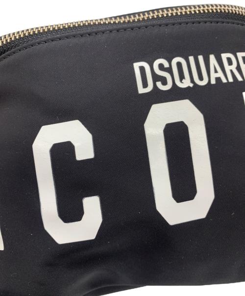 DSQUARED2（ディースクエアード）DSQUARED2 (ディースクエアード) ICONボディバッグ ブラックの古着・服飾アイテム