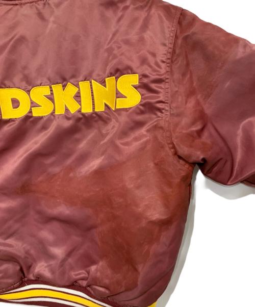 STARTER（スターター）STARTER (スターター) リバーシブルナイロンスタジャン バーガンディー×ブラック サイズ:Mの古着・服飾アイテム