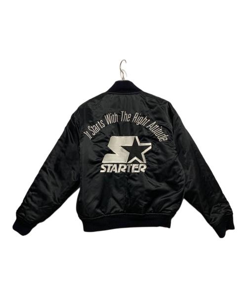 STARTER（スターター）STARTER (スターター) リバーシブルナイロンスタジャン バーガンディー×ブラック サイズ:Mの古着・服飾アイテム