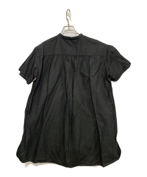 DANTON（ダントン）DANTON (ダントン) 半袖バンドカラーチュニックシャツ ブラック サイズ:Mの古着・服飾アイテム