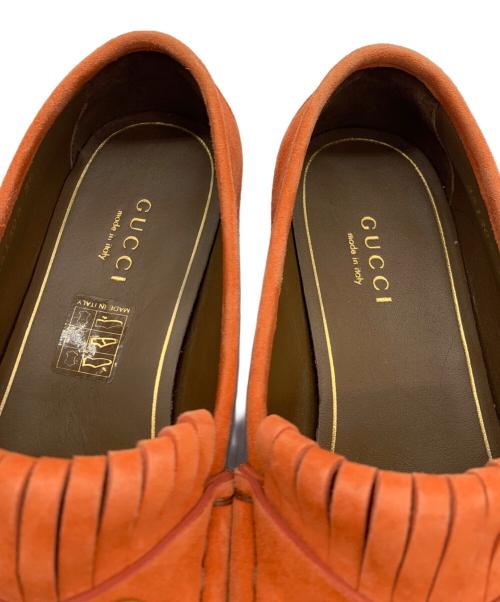 GUCCI（グッチ）GUCCI (グッチ) スウェードビットローファー オレンジ サイズ:SIZE36の古着・服飾アイテム
