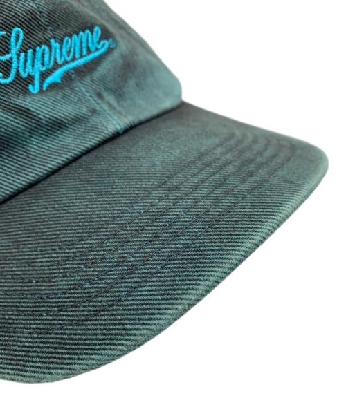 SUPREME（シュプリーム）Supreme (シュプリーム) ピグメントプリントロゴ刺繍キャップ ブルーの古着・服飾アイテム