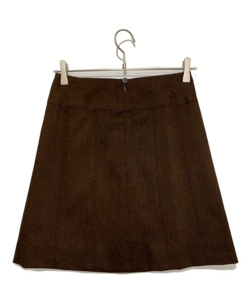 CHANEL（シャネル）CHANEL (シャネル) ウールミニスカート ダークブラウン サイズ:SIZE38の古着・服飾アイテム