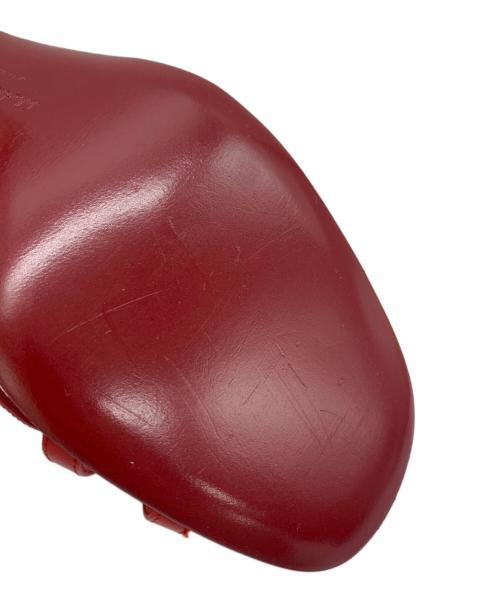 Salvatore Ferragamo（サルヴァトーレ フェラガモ）Salvatore Ferragamo (サルヴァトーレ フェラガモ) アンクルストラップサンダル レッド サイズ:24㎝の古着・服飾アイテム