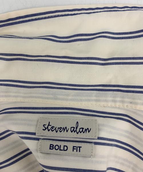 STEVEN ALAN（スティーブンアラン）STEVEN ALAN (スティーブンアラン) ストライプシャツ ベージュ サイズ:Lの古着・服飾アイテム