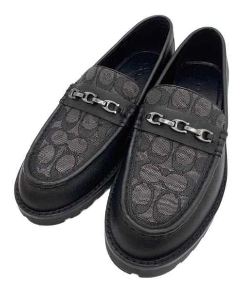 COACH（コーチ）COACH (コーチ) ブルックスジャカードローファー ブラック サイズ:26.5cmの古着・服飾アイテム