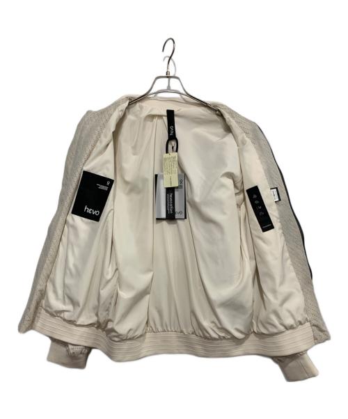 HEVO（イーヴォ）HEVO (イーヴォ) リネンジップブルゾン ベージュ サイズ:SIZE48の古着・服飾アイテム