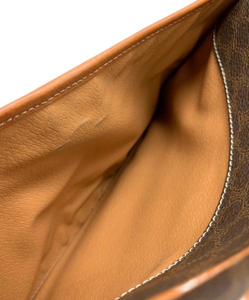 CELINE（セリーヌ）CELINE (セリーヌ) マカダム柄ショルダーバッグ ブラウンの古着・服飾アイテム