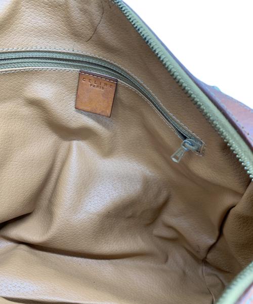 CELINE（セリーヌ）CELINE (セリーヌ) マカダム柄ボストンバッグ ブラウンの古着・服飾アイテム