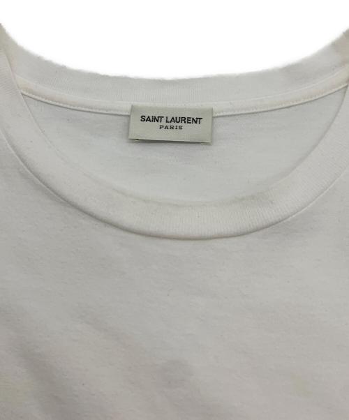 Saint Laurent Paris（サンローランパリ）Saint Laurent Paris (サンローランパリ) LOVEプリントTシャツ ホワイト サイズ:XSの古着・服飾アイテム