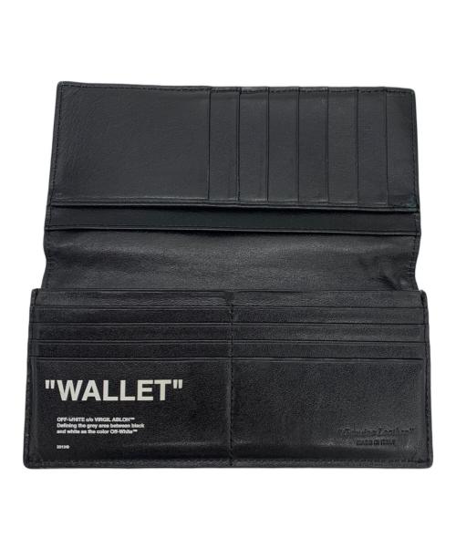 OFFWHITE（オフホワイト）OFFWHITE (オフホワイト) 二つ折り長財布 ブラックの古着・服飾アイテム