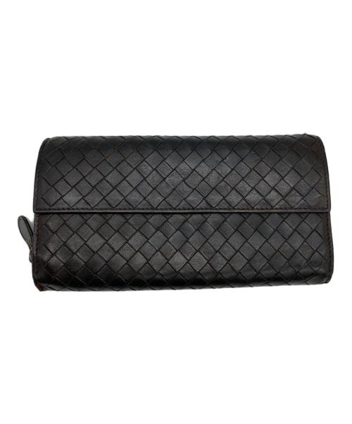 BOTTEGA VENETA（ボッテガベネタ）BOTTEGA VENETA (ボッテガベネタ) 二つ折り長財布 ブラウンの古着・服飾アイテム