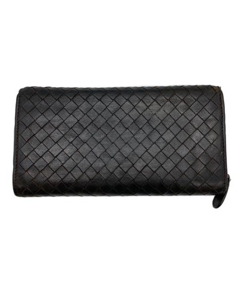 BOTTEGA VENETA（ボッテガベネタ）BOTTEGA VENETA (ボッテガベネタ) 二つ折り長財布 ブラウンの古着・服飾アイテム