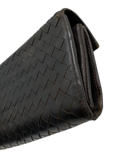 BOTTEGA VENETA（ボッテガベネタ）BOTTEGA VENETA (ボッテガベネタ) 二つ折り長財布 ブラウンの古着・服飾アイテム