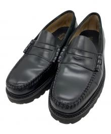 G.H.BASS（ジーエイチバス）の古着「トーナルコンビネーションローファー」｜ブラック