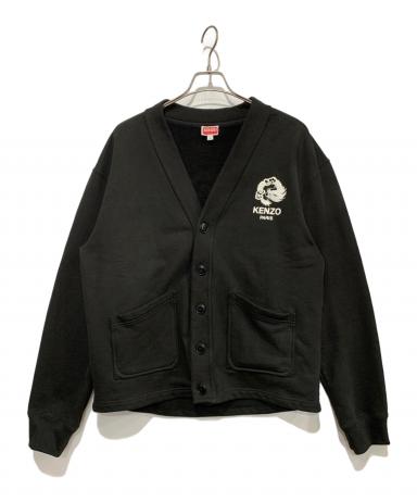 【90年代デッドストック未使用品】KENZOケンゾー花柄カーディガン黒カットソー 中古・古着通販】KENZO (ケンゾー) スウェットカーディガン ブラック