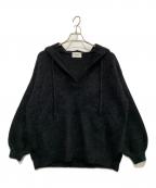 CLANEクラネ）の古着「ニットパーカー」｜ブラック
