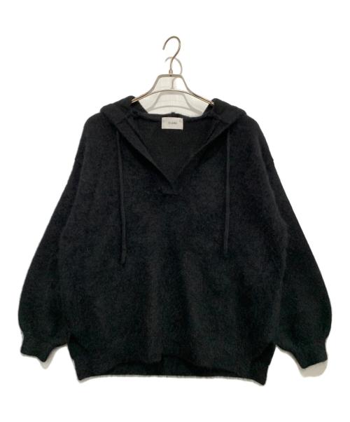 CLANE（クラネ）CLANE (クラネ) ニットパーカー ブラック サイズ:Sの古着・服飾アイテム