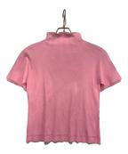 PLEATS PLEASEプリーツプリーズ）の古着「ハイネック半袖カットソー」｜ピンク