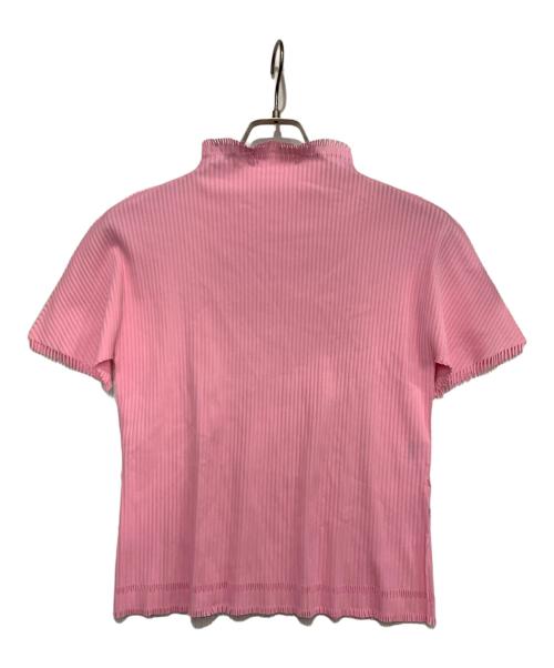PLEATS PLEASE（プリーツプリーズ）PLEATS PLEASE (プリーツプリーズ) ハイネック半袖カットソー ピンク サイズ:SIZE3の古着・服飾アイテム