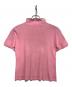 PLEATS PLEASE（プリーツプリーズ）の古着「ハイネック半袖カットソー」｜ピンク