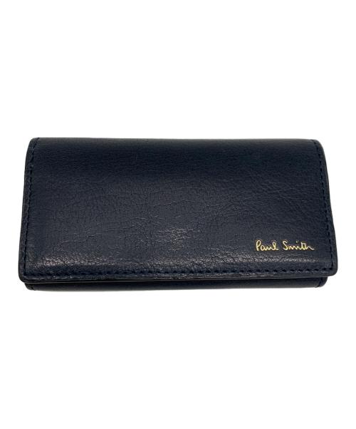 PAUL SMITH（ポールスミス）Paul Smith (ポールスミス) シティエンボスキーケース ネイビーの古着・服飾アイテム