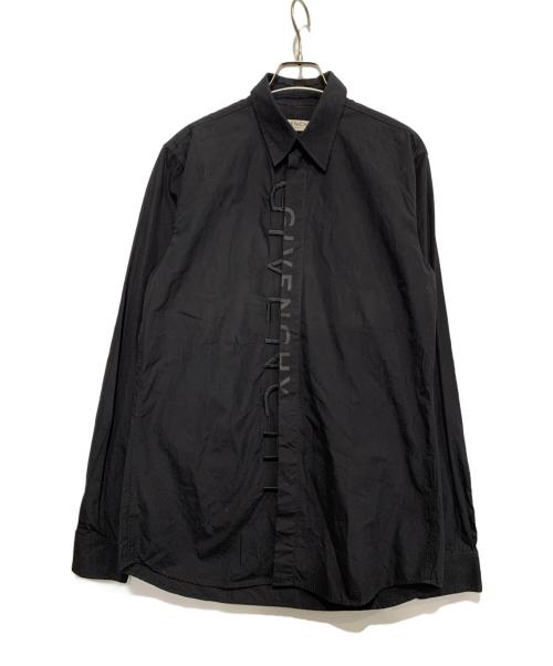 GIVENCHY（ジバンシィ）GIVENCHY (ジバンシィ) ロゴ刺繍シャツ ブラック サイズ:SIZE39の古着・服飾アイテム