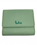 PAUL SMITHポールスミス）の古着「3つ折り財布」｜ライトグリーン