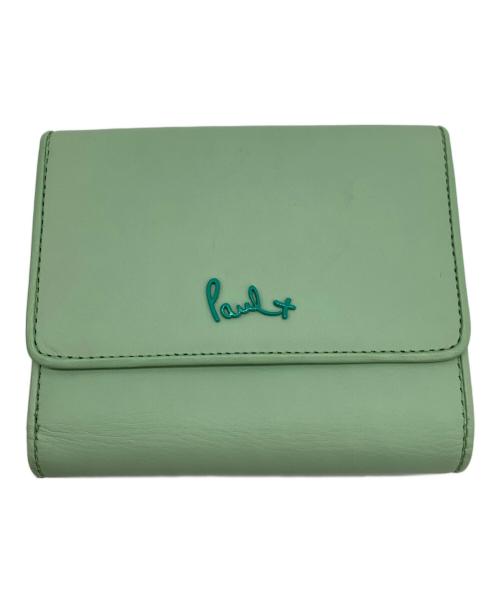 PAUL SMITH（ポールスミス）Paul Smith (ポールスミス) 3つ折り財布 ライトグリーンの古着・服飾アイテム
