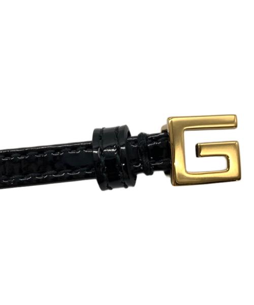 GUCCI（グッチ）GUCCI (グッチ) レザーブレスレット ブラック サイズ:Sの古着・服飾アイテム