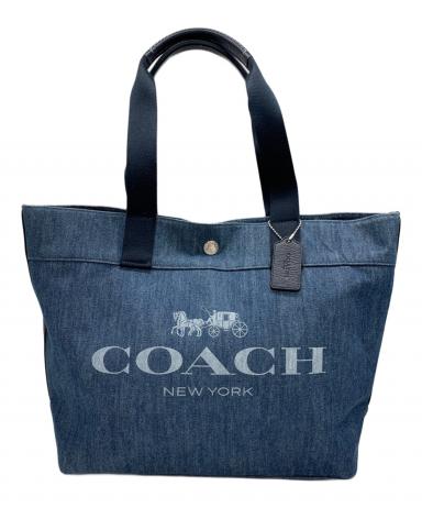 Coach デニム色　トートバッグ 中古・古着通販】COACH (コーチ) デニムトートバッグ インディゴ