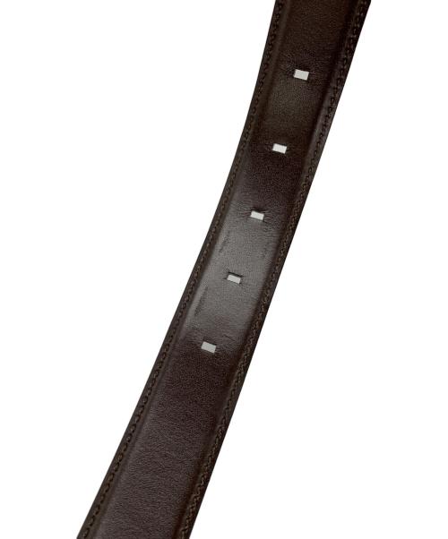 BVLGARI（ブルガリ）BVLGARI (ブルガリ) レザーベルト ブラック×ブラウンの古着・服飾アイテム