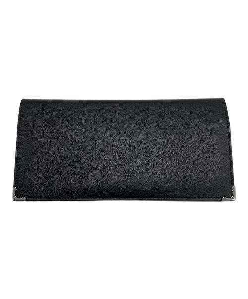 Cartier（カルティエ）Cartier (カルティエ) 二つ折り長財布 ブラック×レッドの古着・服飾アイテム