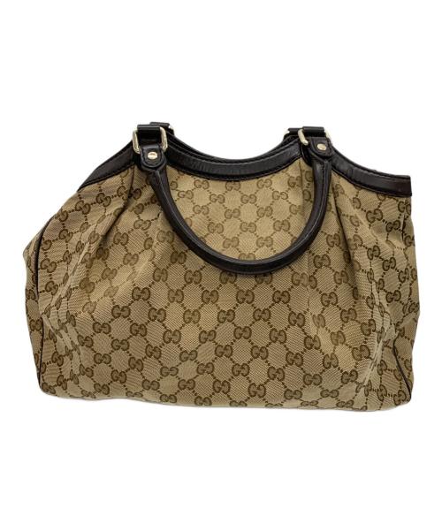 GUCCI（グッチ）GUCCI (グッチ) ハンドバッグ ブラウンの古着・服飾アイテム