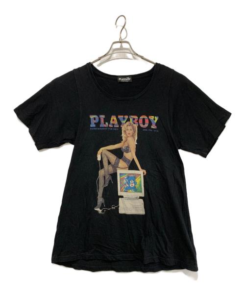 PLAY BOY（プレイボーイ）PLAY BOY (プレイボーイ) Hysteric Glamour (ヒステリックグラマー) プリントカットソー ブラック サイズ:Sの古着・服飾アイテム