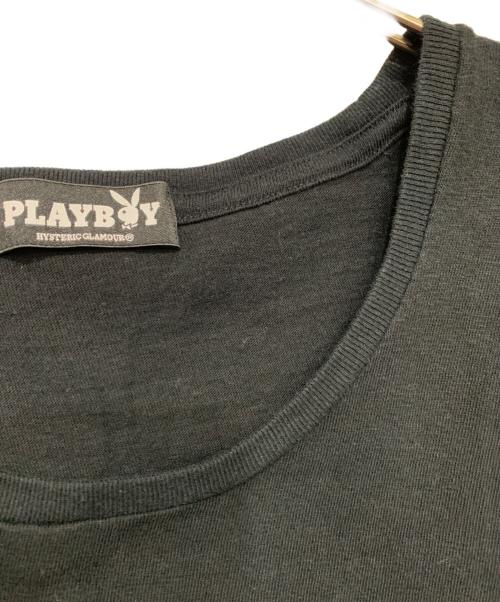 PLAY BOY（プレイボーイ）PLAY BOY (プレイボーイ) Hysteric Glamour (ヒステリックグラマー) プリントカットソー ブラック サイズ:Sの古着・服飾アイテム