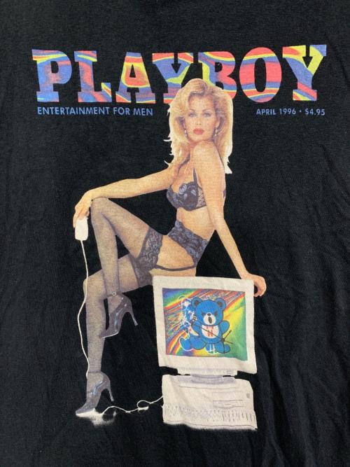 PLAY BOY（プレイボーイ）PLAY BOY (プレイボーイ) Hysteric Glamour (ヒステリックグラマー) プリントカットソー ブラック サイズ:Sの古着・服飾アイテム