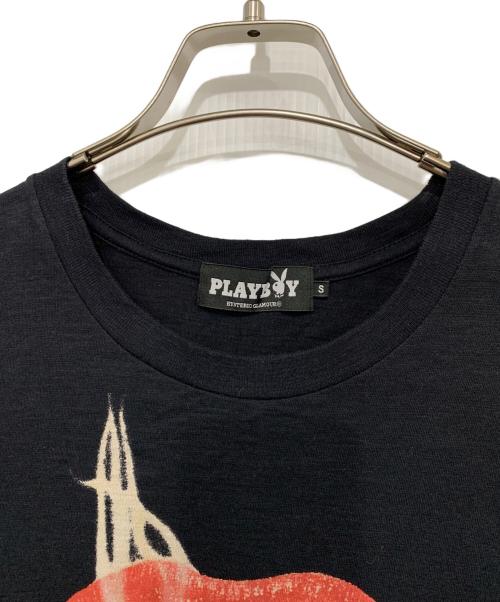 PLAY BOY（プレイボーイ）PLAY BOY (プレイボーイ) Hysteric Glamour (ヒステリックグラマー) プリントカットソー ブラック サイズ:Sの古着・服飾アイテム