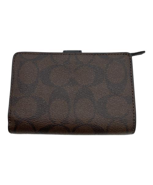 COACH（コーチ）COACH (コーチ) 2つ折り財布 ブラウン×ブラックの古着・服飾アイテム