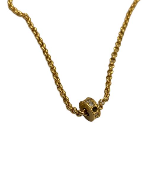 Christian Dior（クリスチャン ディオール）Christian Dior (クリスチャン ディオール) キューブロゴネックレス ゴールドの古着・服飾アイテム