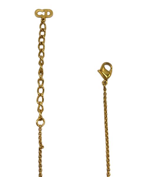 Christian Dior（クリスチャン ディオール）Christian Dior (クリスチャン ディオール) キューブロゴネックレス ゴールドの古着・服飾アイテム