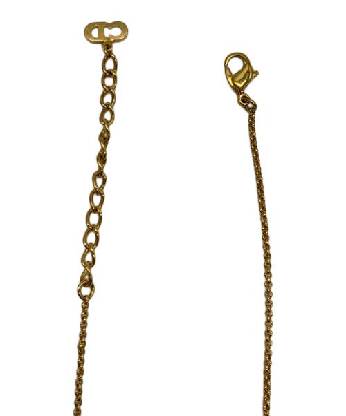 Christian Dior（クリスチャン ディオール）Christian Dior (クリスチャン ディオール) キューブロゴネックレス ゴールドの古着・服飾アイテム