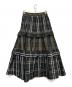 Freada (フリーダ) チェック フリル フレア ティアードスカート ブラック×ネイビー サイズ:FREE：7000円