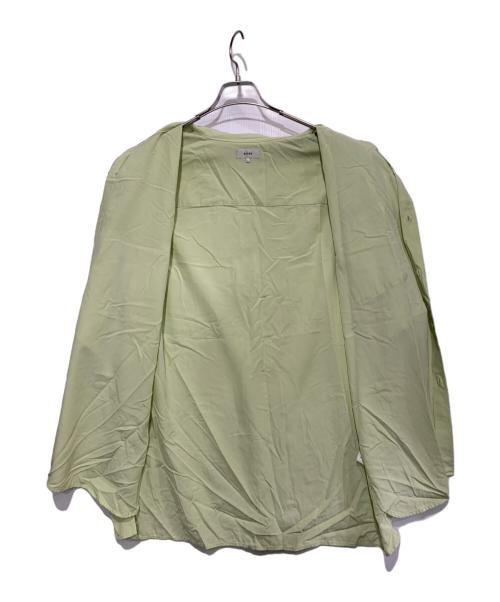 BEAMS（ビームス）BEAMS (ビームス) ソリッド イージーフィット ミニレギュラーカラー シャツ グリーン サイズ:Lの古着・服飾アイテム