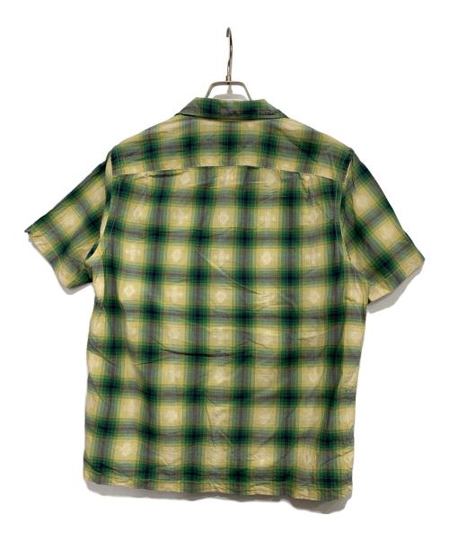 RRL（ダブルアールエル）RRL (ダブルアールエル) 半袖オンブレチェックシャツ グリーン×イエロー サイズ:Mの古着・服飾アイテム