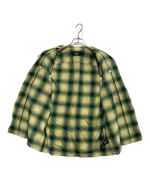 RRL（ダブルアールエル）RRL (ダブルアールエル) 半袖オンブレチェックシャツ グリーン×イエロー サイズ:Mの古着・服飾アイテム