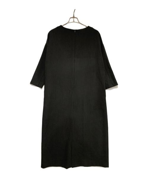 SOEJU（ソージュ）SOEJU (ソージュ) ウールライク9分袖ワンピース ブラック サイズ:-の古着・服飾アイテム