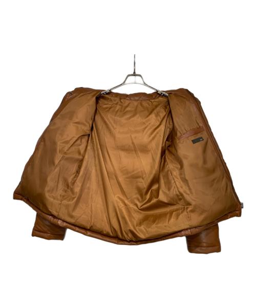 Haruf（ハルフ）Haruf (ハルフ) ラムレザーダウンジャケット ブラウン サイズ:Mの古着・服飾アイテム