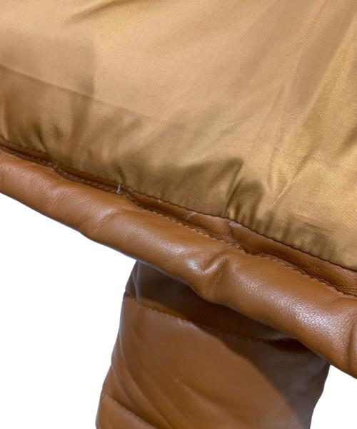 Haruf（ハルフ）Haruf (ハルフ) ラムレザーダウンジャケット ブラウン サイズ:Mの古着・服飾アイテム